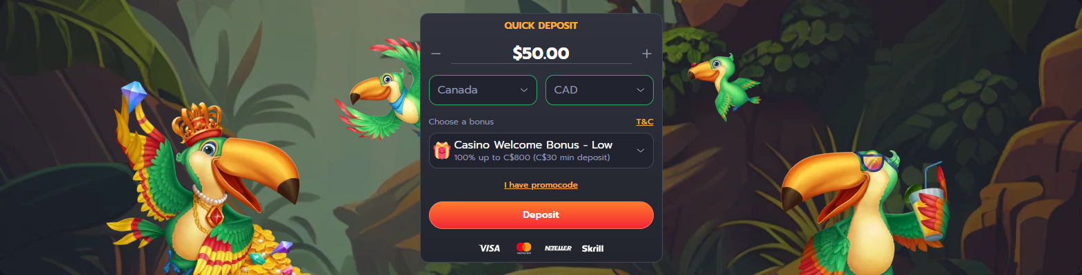 Flappy Casino-Welcome bonus
